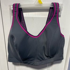 Sport by Cacique- Gray and pink sports bra with underwire